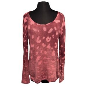 NWT Vintage Hand-Dyed Cotton Thermal By Yest Size 6‎ Rose Pink Abstract Print